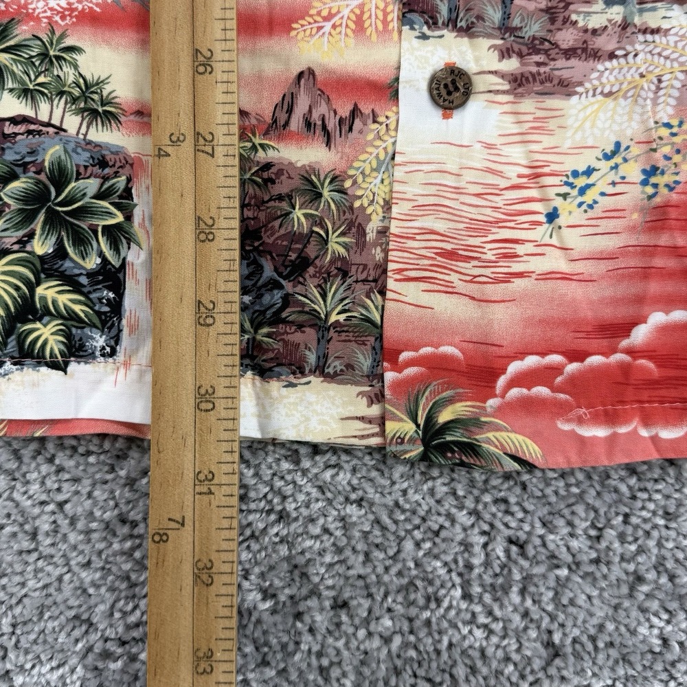 Kalaheo Hawaiian Shirt Men's L Beach Tropical AOP Camp Made In USA Rayon - Picture 5 of 8